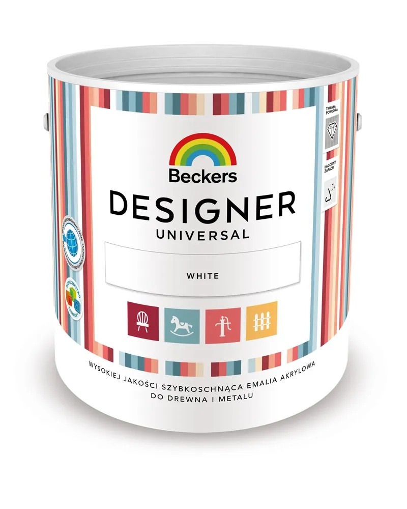Beckers Emalia Designer Universal White półmat 2,5l Beckers Emalia Designer Universal White półmat 2,5l