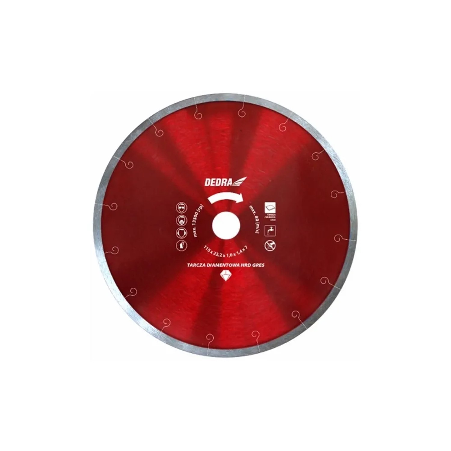 Dedra tarcza diamentowa do gresu HRD GRES 250 x 25,4 mm