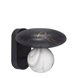Goldlux Kinkiet MARBLE 1xE27 6W czarno-biały