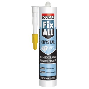 Klej Soudal Fix ALL Crystal w kartuszu, transparentny.