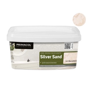 Wiadro farby dekoracyjnej Silver Sand od Primacol Decorative. Farba do efektów.