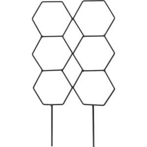 Czarne wsparcie dla roślin o strukturze plastra miodu do doniczek, akcesorium do roślin.