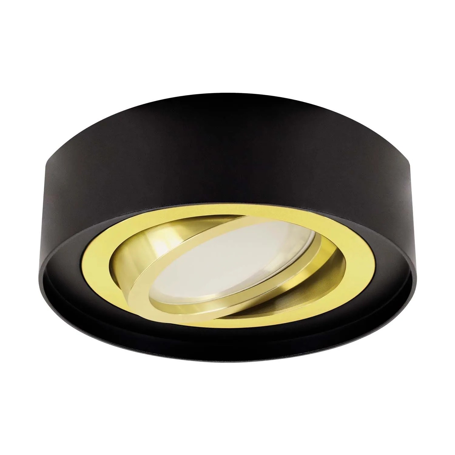 Struhm Lampa podtynkowa ODYN C 1xGU10/MR16 35W śr. 9,3cm czarna/złota