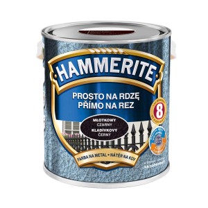 Puszka farby antykorozyjnej Hammerite, bezpośrednio na rdzę, efekt młotkowy, czarny.