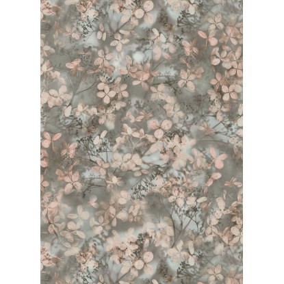 Tapeta winylowa na flizelinie pastelowe listki zielone ciemne