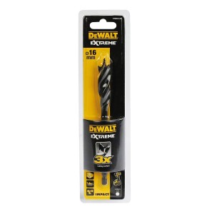 Wiertło do drewna DeWalt Extreme, 16 mm, zapakowane.