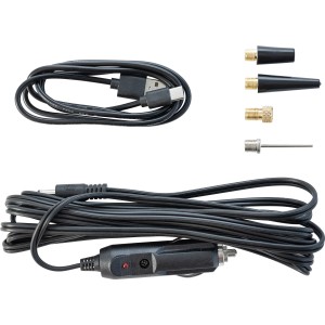 Akcesoria do mini kompresora LUX 12V: adaptery, kable i dysze do wszechstronnego zastosowania.