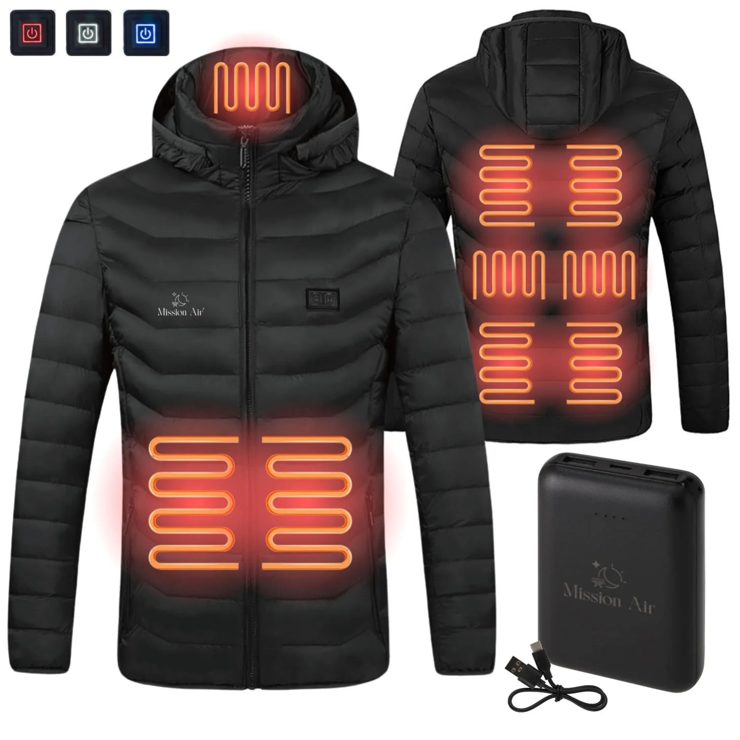 Mission Air Kurtka podgrzewana E-JACKET roz. L + powerbank