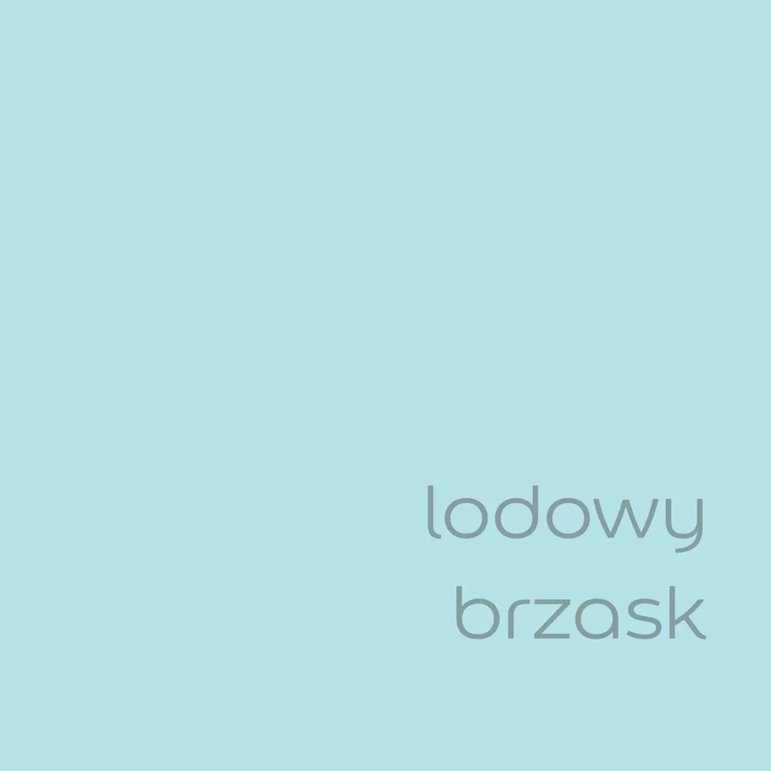 Próbka koloru t.b.t. „lodowy brząsk“ (Lodowy brzęk), farba do ścian.