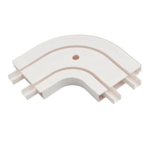 Gardinia biały łuk, 2-biegowy, do przedłużania karniszy.