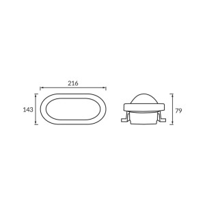 Struhm Plafoniera zewnętrzna TANGO LED L 12W 4000K 990lm IP65 biała