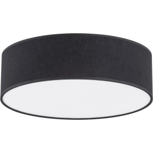 Czarna lampa sufitowa t.b.t. do wnętrz.