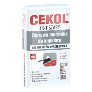 Cekol Zaprawa murarska do klinkieru inkieru szara ZK-1 23 kg