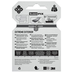 3M Scotch-Fix Supermocna zewnętrzna taśma mocująca 19 mm x 1,5 m - 1 rolka