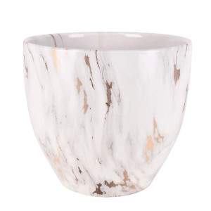 Osłonka Gaja biały marmur L - 25 cm