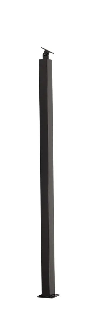 Kornik Słup prostokątny poziomy nierdzewny 1000 mm czarny