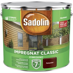 Sadolin Classic Impregnat do drewna, kolor palisander. Ochrona drewna do użytku zewnętrznego.