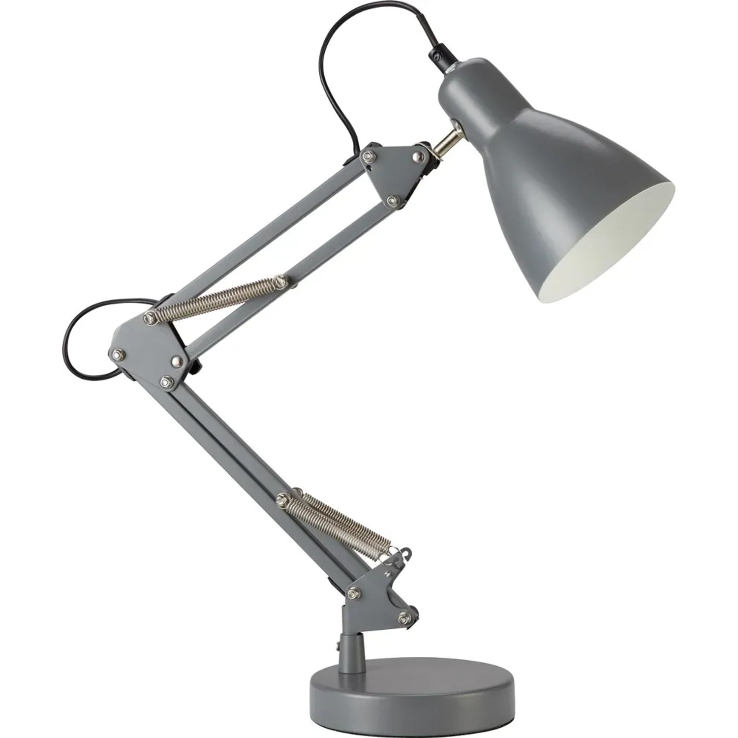 Lampka biurkowa metal, 30x13x50cm, szara, E14 | OBI tylko stacjonarnie