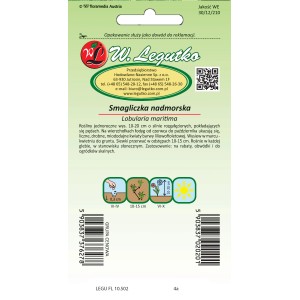 Opakowanie nasion Smagliczka nadmorska (Lobularia maritima), nasiona kwiatów na rabaty i obwódki.