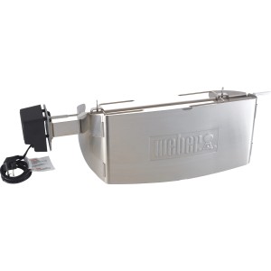 Rożen obrotowy Weber Q do serii Q 200/2000, akcesorium do grilla ze stali nierdzewnej z silnikiem.