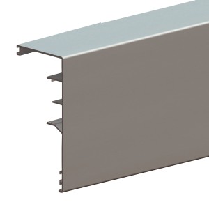 Srebrna szyna prowadząca t.b.t., widok szczegółowy.