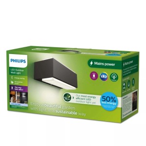 Philips Kinkiet LED STRATOSPHERE UltraEfficient 4,3W 4000K 800lm IP44 antracyt
