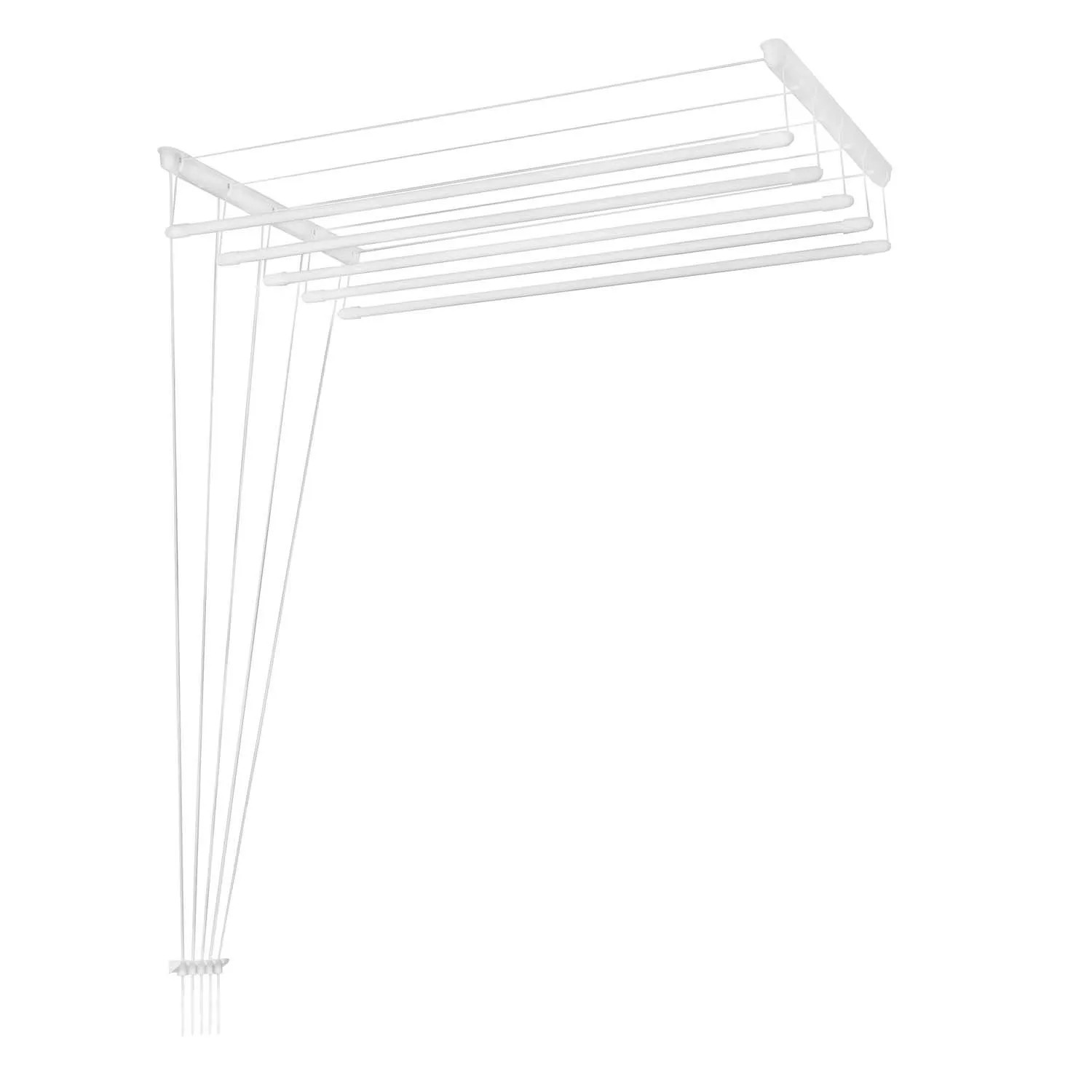 Suszarka sufitowa 5 prętów biała 43 x 100 cm