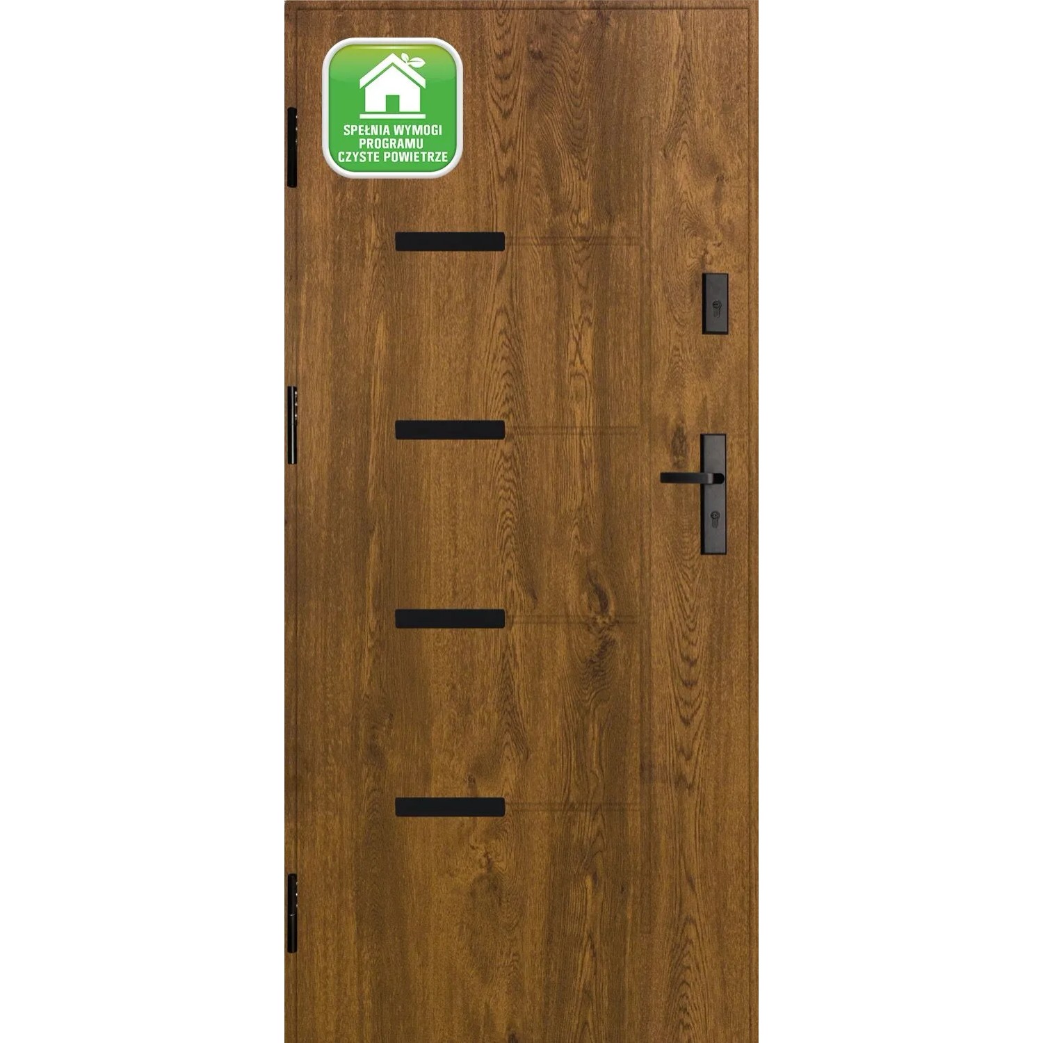 Splendoor Drzwi zewnętrzne Onyks Orzech 80L otwierane na zewn. 93x208