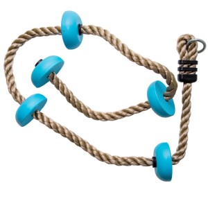 4IQ Lina do wspinania z 5 uchwytami błękitna 2,6 x 200 cm