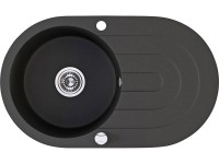 Zlewozmywak Majorka 1-kom. czarny 78x47 cm