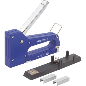 LUX Zszywacz kombinowany Classic: Wytrzymały zszywacz ręczny do tkanin, drewna i kartonu. Zszywki w zestawie.