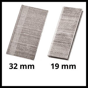 Gwoździe i zszywki (32 mm i 19 mm) do akumulatorowego gwoździarko-zszywacza Einhell Power X-Change TE-CN 18 Li Solo.