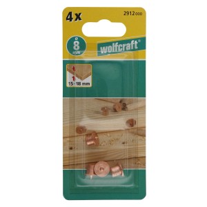 wolfcraft Kołki centrujące Ø 8 mm, zestaw 4 szt. do oznaczania otworów.