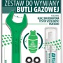 t.b.t. Zestaw do wymiany butli gazowej z kluczem, uszczelkami i sprayem do wykrywania nieszczelności.