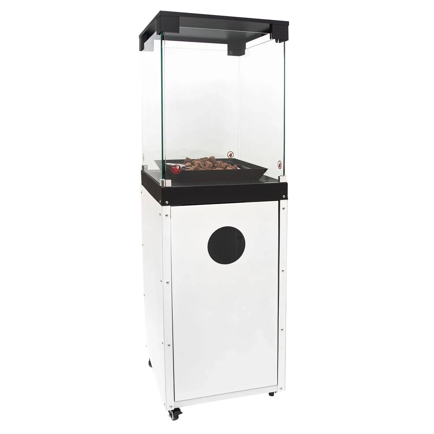 4IQ Ogrzewacz tarasowy LAVA ROCKS biały 8,0 kW - 43 x 43 cm