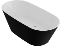 Centrum Wanna Caliari wolnostojąca biało-czarna Centrum Wanna Caliari wolnostojąca biało-czarna