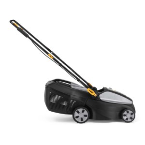 Akumulatorowa kosiarka Alpina AL1 3420 Li z akumulatorem i ładowarką, szerokość koszenia 34 cm.