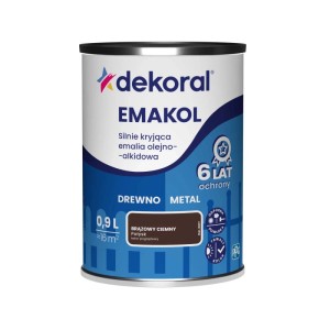 Dekoral Emalia Emakol Strong brązowa ciemna 900 ml