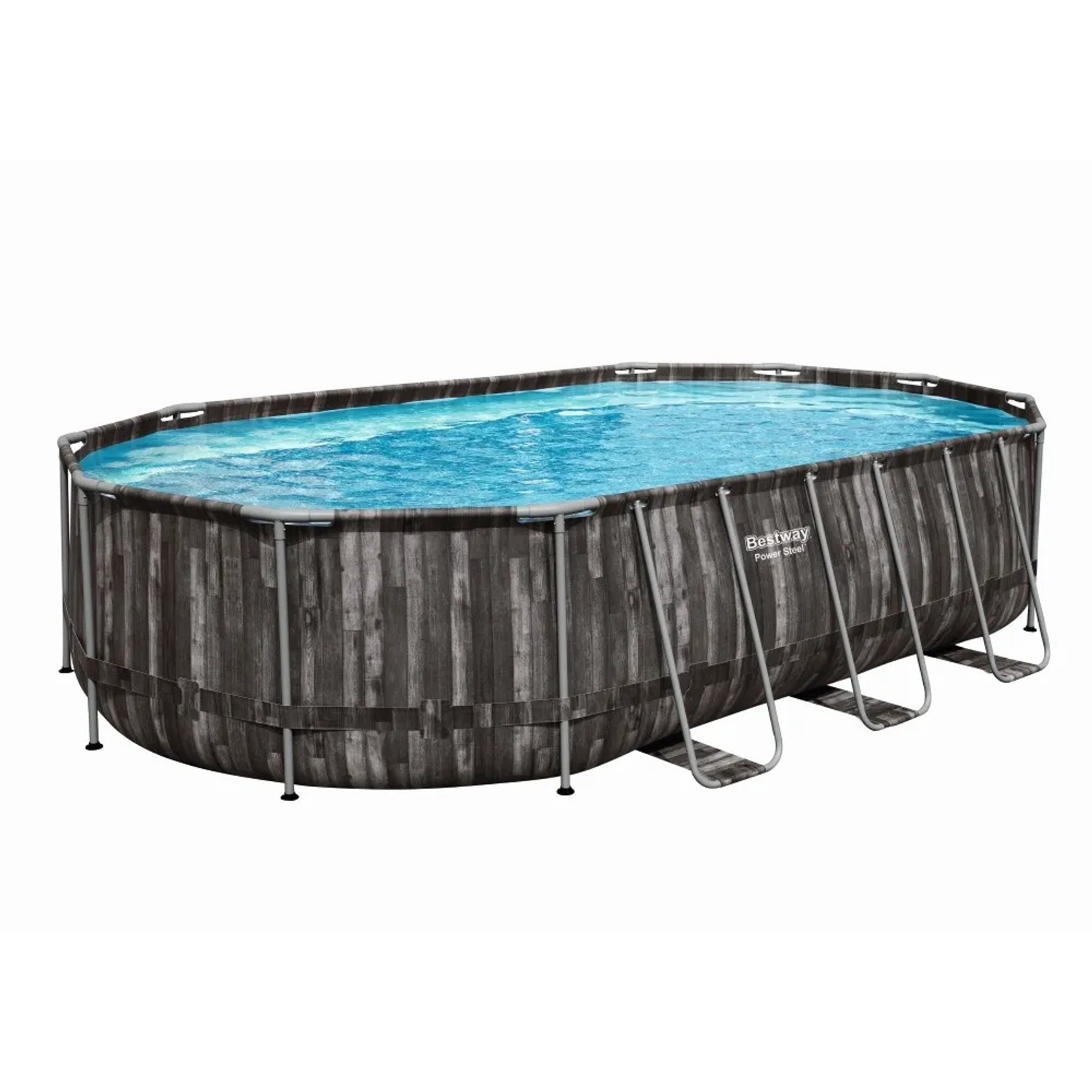Basen na stelażu Power Steel owalny z akcesoriami - 366 x 610 x 122 cm