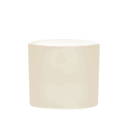 Doniczka z podstawką Walec kremowy mat - 16 cm