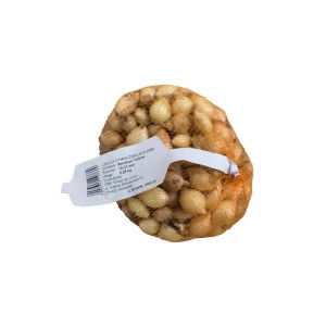 Dymka cebuli "Senatu Yellow" w siatce, idealna do uprawy warzyw w ogrodzie.