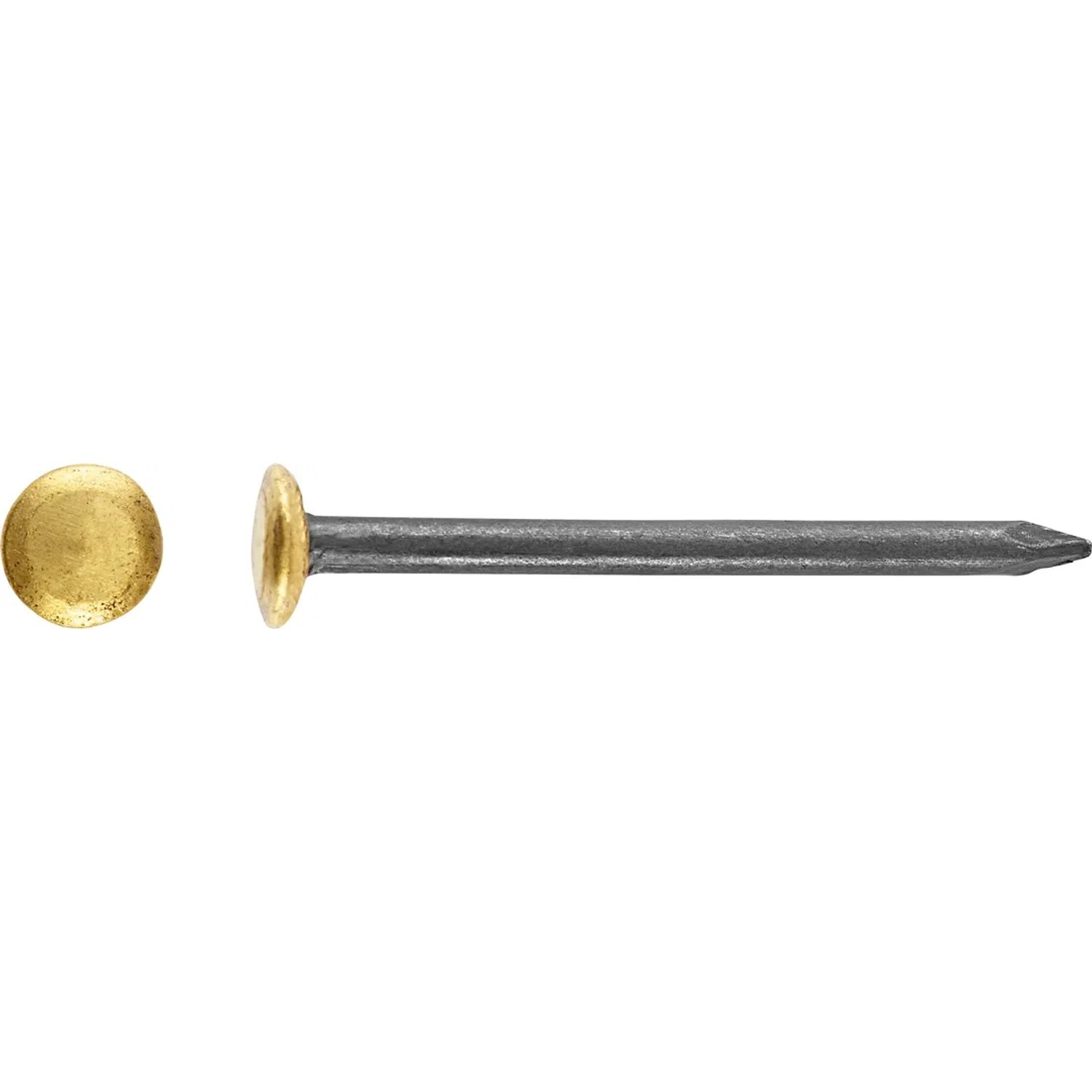 LUX-TOOLS Gwóźdź stalowy z podniesioną główką pokrytą mosiądzem Ø 2,5 mm x 40 mm