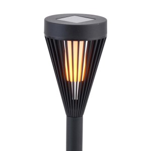 Eko-Light Lampa solarna FLAME 0,06W 1700K 2lm IP44 czarna