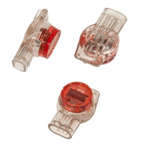 t.b.t. do akcesoriów do telefonów komórkowych, przezroczyste złączki z czerwonym elementem.