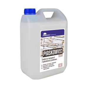 Kanister ze środkiem do impregnacji piaskowca, akcesoria do płytek.