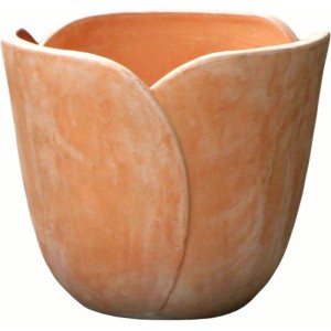 Donica terakotowa w kształcie tulipana, Ø 33 cm, do ogrodu i na balkon.