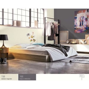 Sypialnia z farbami ściennymi w kolorze beżowym i szarym. Kolorowe farby do ścian.