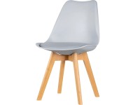 Krzesło do jadalni Sara ekoskóra szare