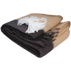 t.b.t. Mata osłonowa na ogrodzenie, brązowo-beżowa z materiałem mocującym.