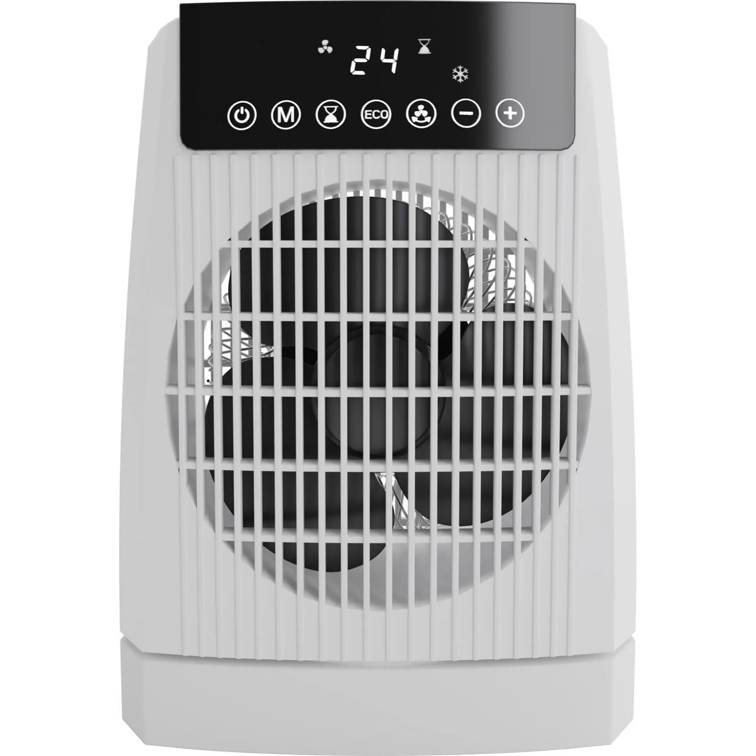 Termowentylator biurkowy z oscylacją - max. 2000 W - 21 x 14 x 27 cm
